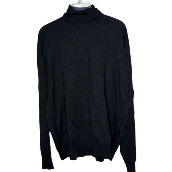 Toscano Firenze 100% Merino wool Black Turtleneck Black Sweater. Size XXL. - Picture 1 of 5